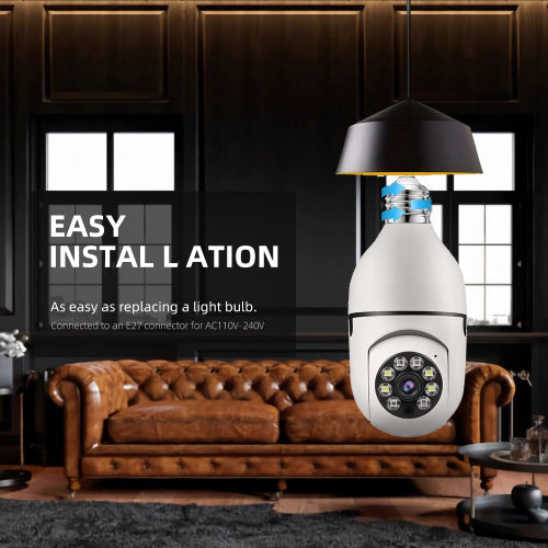 V380 Full HD 1080P Wireless LED PTZ IP Bulb Camera With NIGHT VISION, Wide Angle, Two-way Audio